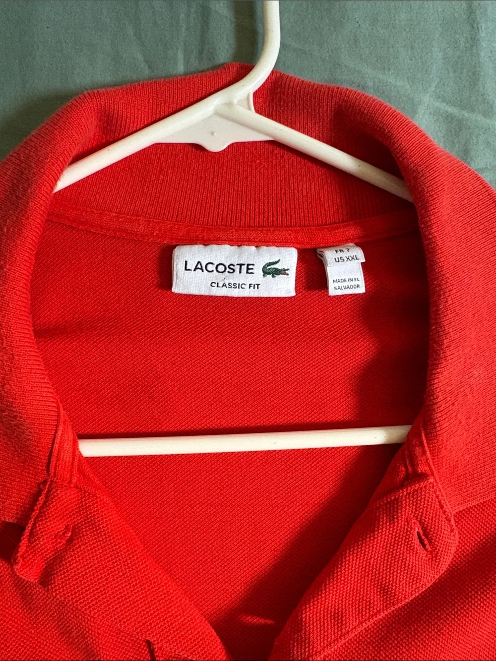 Lacoste Men’s Vibrant Red Polo with Crocodile Logo